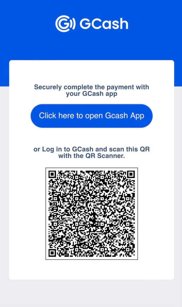 Step 3: The QR code will appear with the bookmaker's GCASH account.